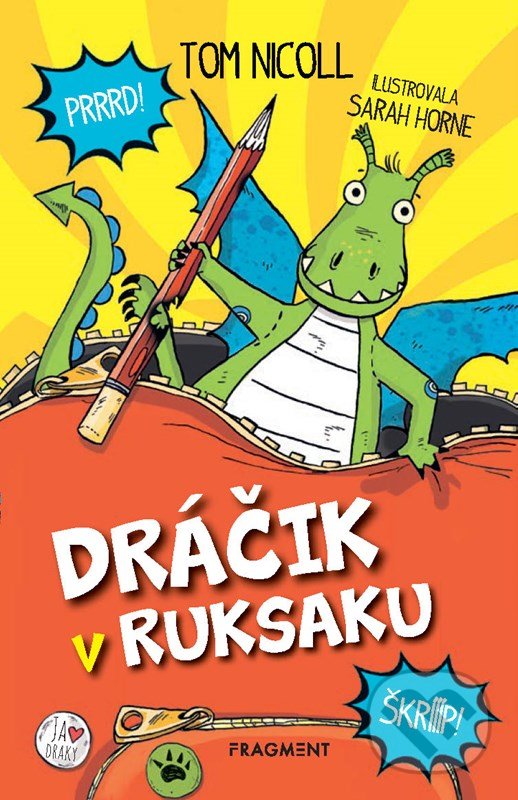 Kniha: Dráčik v ruksaku (Tom Nicoll). Fragment, 2022 Kniha: Dráčik v ruksaku (Tom Nicoll). Fragment, 2022