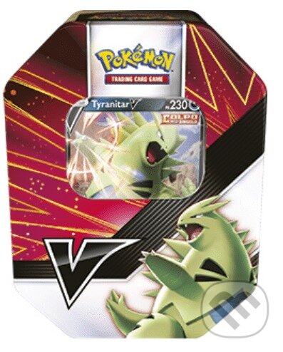 Společenská hra: Pokémon TCG: Tyranitar V Strikers V Tin (Pokemon). Pokemon, 2022 Společenská hra: Pokémon TCG: Tyranitar V Strikers V Tin (Pokemon). Pokemon, 2022