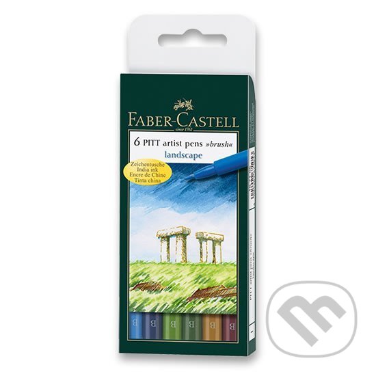 Popisovač Pitt Artist Pen Landscape 6 ks (Faber-Castell). Faber-Castell, 2020 Popisovač Pitt Artist Pen Landscape 6 ks (Faber-Castell). Faber-Castell, 2020