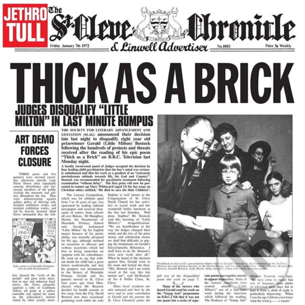 Hudební CD: Jethro Tull: Thick as a Brick (50th Anniversary) LP (Hudobné albumy). Hudobné albumy, 2022 Hudební CD: Jethro Tull: Thick as a Brick (50th Anniversary) LP (Hudobné albumy). Hudobné albumy, 2022