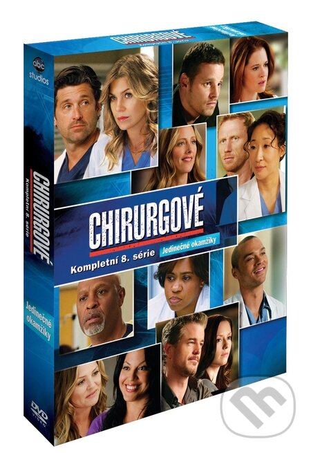 Film: Chirurgové 8 série (Alison Liddi-Brown, Chandra Wilson, Debbie Allen, Edward Ornelas, Jeannot Szwarc, Jessica Yu, Kevin McKidd, Mark Jackson, Rob Corn, Ron Underwood, Stephen Cragg, Steve Robin, Susan Vaill, Tom Verica a Tony Phelan) (). Magicbox, 2013 Film: Chirurgové 8 série (Alison Liddi-Brown, Chandra Wilson, Debbie Allen, Edward Ornelas, Jeannot Szwarc, Jessica Yu, Kevin McKidd, Mark Jackson, Rob Corn, Ron Underwood, Stephen Cragg, Steve Robin, Susan Vaill, Tom Verica a Tony Phelan) (). Magicbox, 2013