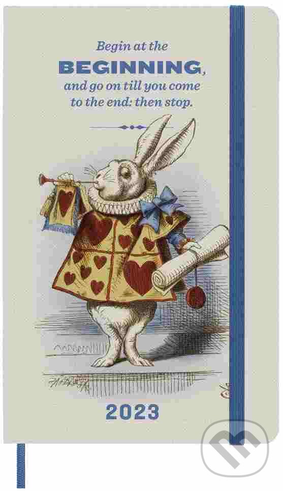 Moleskine – 12-mesačný plánovací diár Alenka v říši divů / Alica v krajine zázrakov 2023 - Rabbit (farebný), Moleskine, 2022