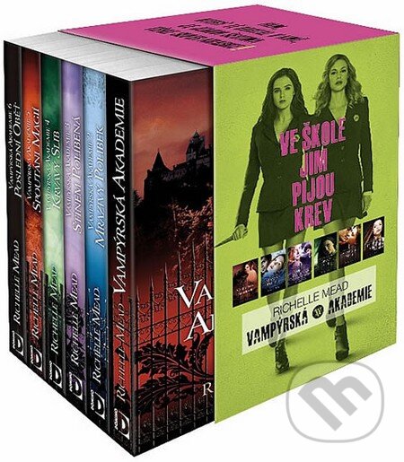 Kniha: Vampýrská akademie - komplet (Richelle Mead). Domino, 2014 Kniha: Vampýrská akademie - komplet (Richelle Mead). Domino, 2014