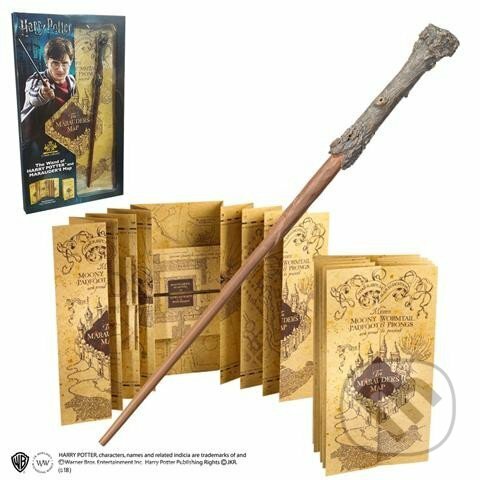 Harry Potter Sada: Záškodnícka mapa a palička Harryho Pottera (Noble Collection). Noble Collection, 2022 Harry Potter Sada: Záškodnícka mapa a palička Harryho Pottera (Noble Collection). Noble Collection, 2022