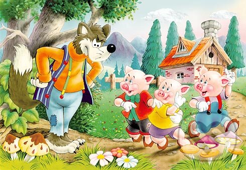 Puzzle: Tri prasiatka (Castorland). Castorland Puzzle: Tri prasiatka (Castorland). Castorland