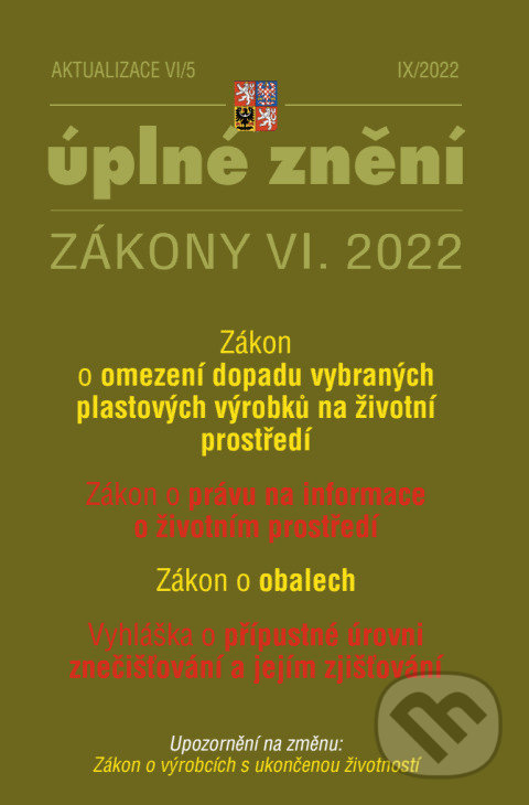 Aktualizace VI/5 / 2022 - Zákon o obalech, Poradce s.r.o., 2022