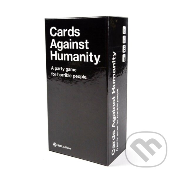 Společenská hra: Cards Against Humanity 2.0 (Daniel Dranove, Eli Halpern et al. a Josh Dillon). Cards Against Humanity, 2009 Společenská hra: Cards Against Humanity 2.0 (Daniel Dranove, Eli Halpern et al. a Josh Dillon). Cards Against Humanity, 2009
