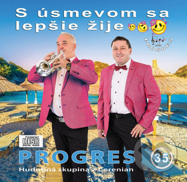 Hudební CD: Progres: S úsmevom sa lepšie žije 35 (Hudobné albumy). Hudobné albumy, 2022 Hudební CD: Progres: S úsmevom sa lepšie žije 35 (Hudobné albumy). Hudobné albumy, 2022