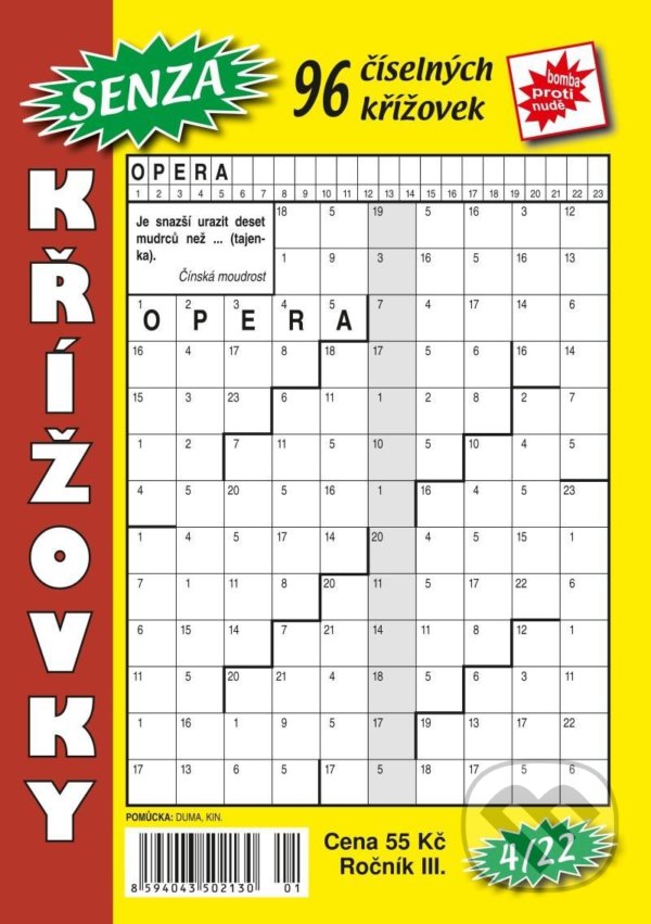 Kniha: Senza číselné křížovky 4/2022 (Telpres). Telpres, 2022 Kniha: Senza číselné křížovky 4/2022 (Telpres). Telpres, 2022