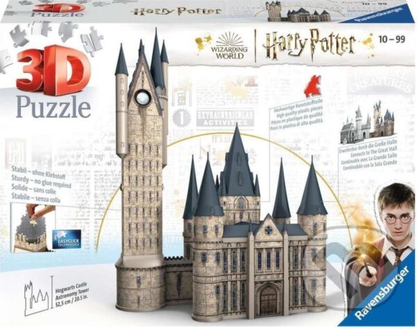 Puzzle: 3D Harry Potter: Bradavický hrad - Astronomická věž (Ravensburger). Ravensburger, 2022 Puzzle: 3D Harry Potter: Bradavický hrad - Astronomická věž (Ravensburger). Ravensburger, 2022