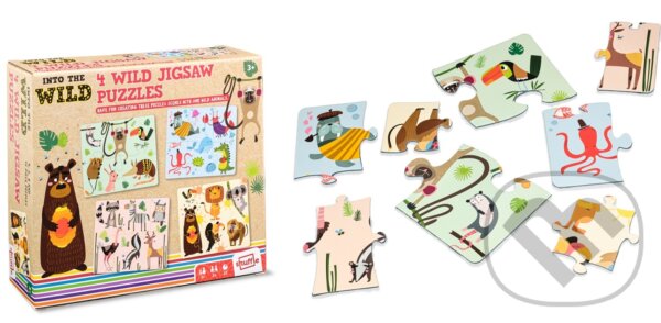 Puzzle: Into the Wild - 4 Wild Jigsaw Puzzles (kufrík) (Lauko Promotion). Lauko Promotion, 2022 Puzzle: Into the Wild - 4 Wild Jigsaw Puzzles (kufrík) (Lauko Promotion). Lauko Promotion, 2022