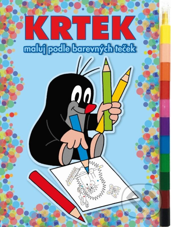 Kniha: Krtek 2 - Maluj podle barevných teček + maxi voskovka (Akim). Akim, 2022 Kniha: Krtek 2 - Maluj podle barevných teček + maxi voskovka (Akim). Akim, 2022