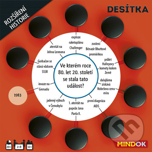 Společenská hra: Desítka: Rozšíření historie (Mindok). Mindok, 2022 Společenská hra: Desítka: Rozšíření historie (Mindok). Mindok, 2022