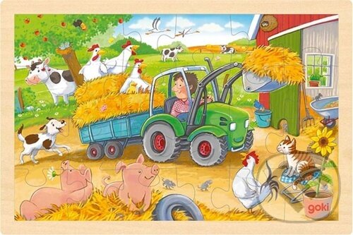 Puzzle: Dřevěné puzzle Malý traktor (Goki). Goki, 2022 Puzzle: Dřevěné puzzle Malý traktor (Goki). Goki, 2022