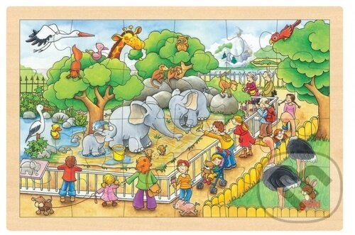 Puzzle: Dřevěné puzzle Návštěva ZOO (Goki). Goki, 2022 Puzzle: Dřevěné puzzle Návštěva ZOO (Goki). Goki, 2022