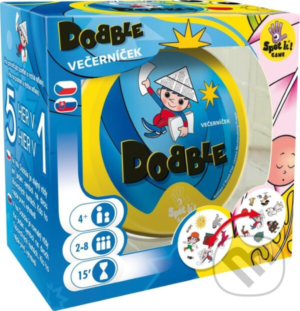 Spoločenská hra: Dobble Večerníček (ADC BF). ADC BF, 2022 Spoločenská hra: Dobble Večerníček (ADC BF). ADC BF, 2022