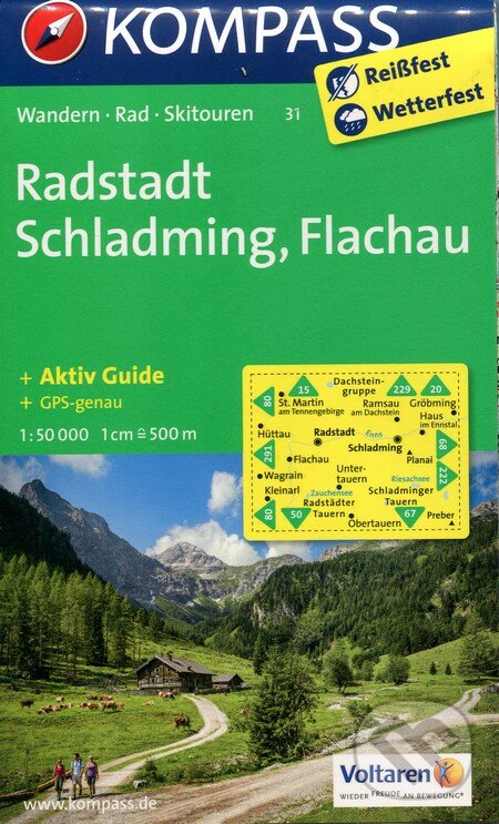 Radstadt Schladming, Flachau   1:50 000, Kompass, 2013