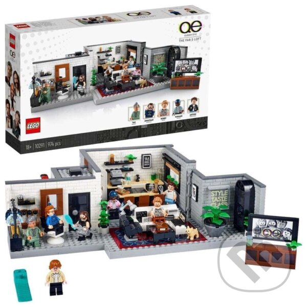 Spoločenská hra: LEGO® Creator Expert 10291 Queer Eye – byt úžasnej päťky (LEGO). LEGO, 2022 Spoločenská hra: LEGO® Creator Expert 10291 Queer Eye – byt úžasnej päťky (LEGO). LEGO, 2022