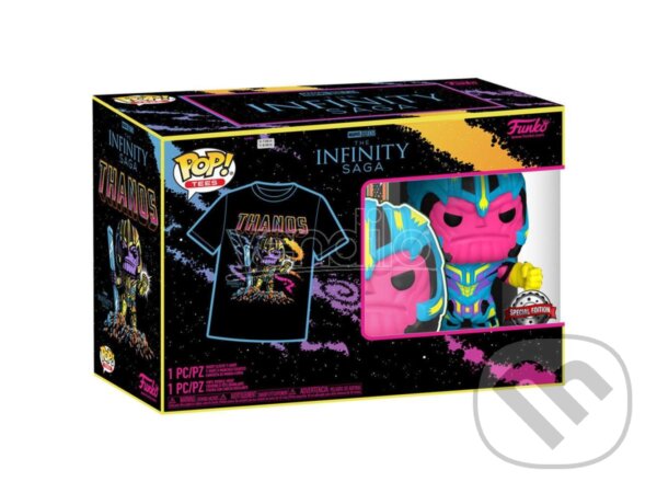 Funko POP & Tee: Marvel - Thanos BlackLight special edition (Funko). Funko, 2022 Funko POP & Tee: Marvel - Thanos BlackLight special edition (Funko). Funko, 2022