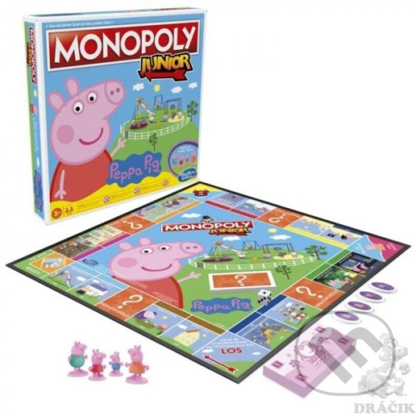 Společenská hra: Monopoly Junior: Prasátko Peppa (Hasbro). Hasbro, 2022 Společenská hra: Monopoly Junior: Prasátko Peppa (Hasbro). Hasbro, 2022