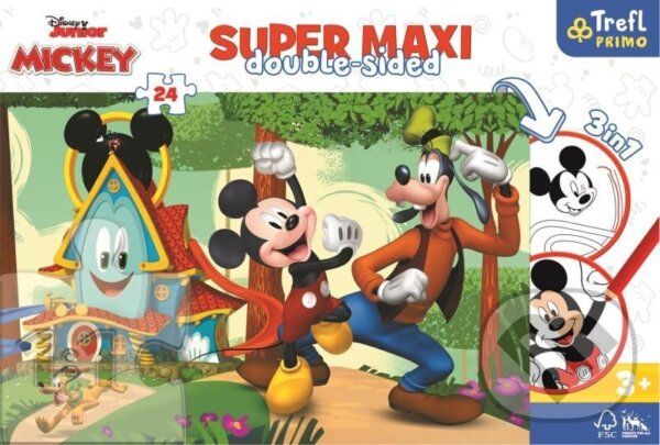 Puzzle: Mickeyho klubík super maxi - oboustranné (Trefl). Trefl, 2022 Puzzle: Mickeyho klubík super maxi - oboustranné (Trefl). Trefl, 2022