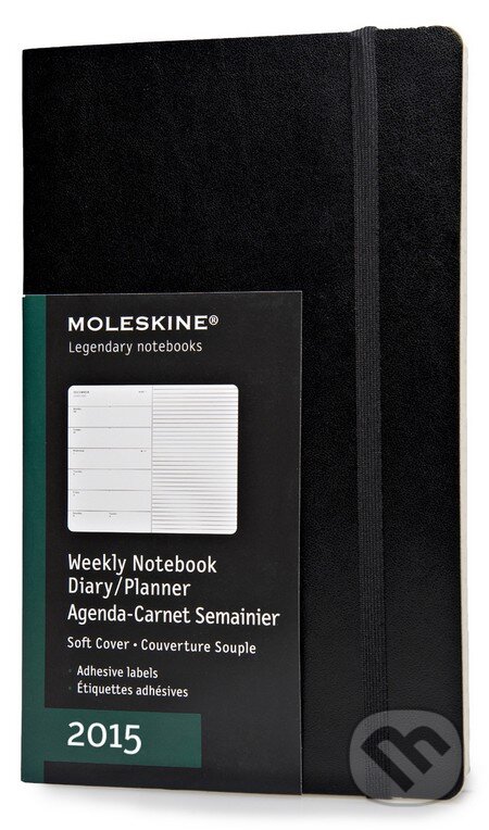 Moleskine – 12-mesačný čierny plánovací diár 2015, Moleskine, 2014