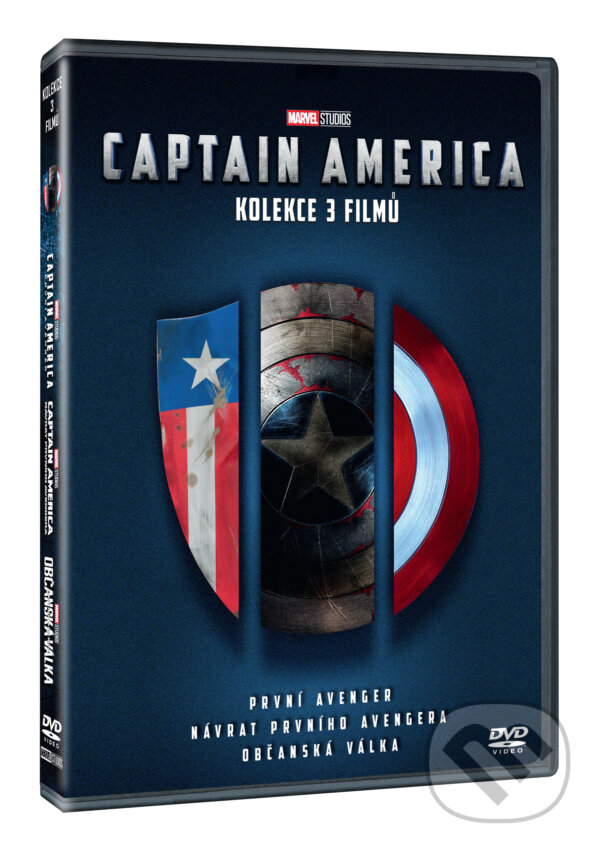 Film: Captain America kolekce 1.-3. (Anthony Russo, Joe Johnston a Joe Russo) (DVD). Magicbox, 2023 Film: Captain America kolekce 1.-3. (Anthony Russo, Joe Johnston a Joe Russo) (DVD). Magicbox, 2023