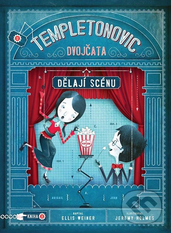 Kniha: Templetonovic dvojčata dělají scénu (Ellis Weiner). Albatros CZ, 2014 Kniha: Templetonovic dvojčata dělají scénu (Ellis Weiner). Albatros CZ, 2014