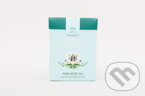 Kávy a čaje: Biely čaj 80 g (English Tea Shop). English Tea Shop, 2023 Kávy a čaje: Biely čaj 80 g (English Tea Shop). English Tea Shop, 2023