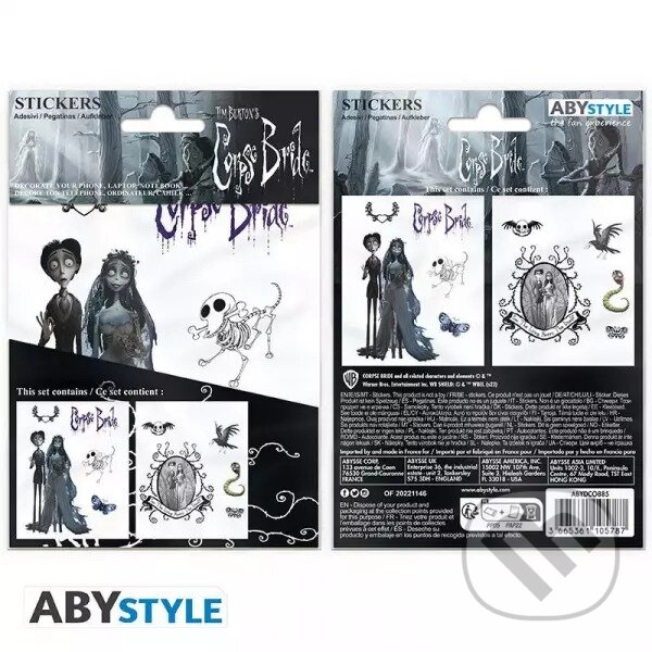 Corpse Bride samolepky - 2 aršíky (Mrtvá nevěsta) (ABYstyle). ABYstyle, 2023 Corpse Bride samolepky - 2 aršíky (Mrtvá nevěsta) (ABYstyle). ABYstyle, 2023