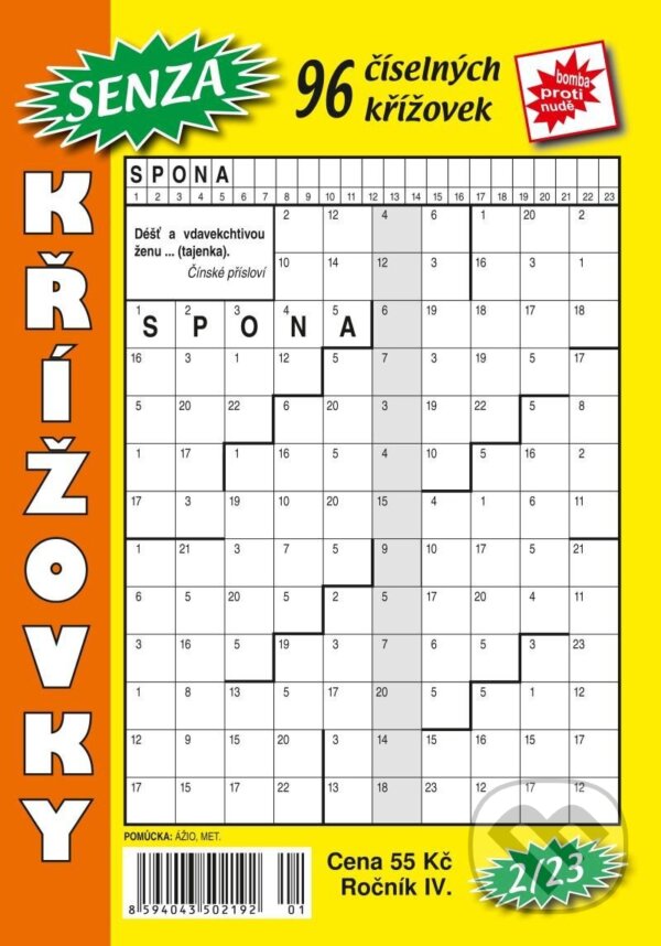 Kniha: Senza číselné křížovky 2/2023 (Telpres). Telpres, 2023 Kniha: Senza číselné křížovky 2/2023 (Telpres). Telpres, 2023