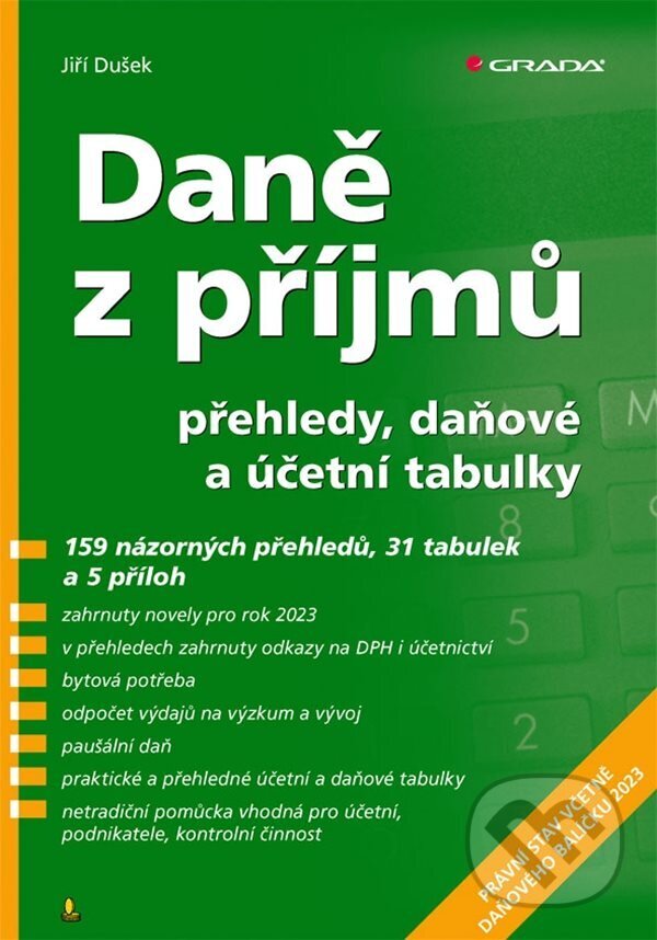 E-kniha: Daně z příjmů (Jiří Dušek). Grada, 2023 E-kniha: Daně z příjmů (Jiří Dušek). Grada, 2023