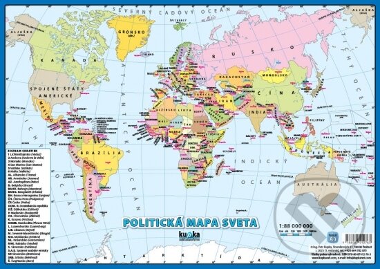 Kniha: Politická mapa sveta (A3) (Petr Kupka). Kupka, 2023 Kniha: Politická mapa sveta (A3) (Petr Kupka). Kupka, 2023