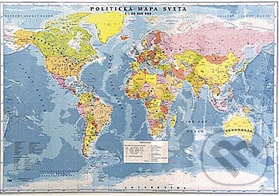 Svet - nástenná politická mapa 1:20 000 000 (VKÚ Harmanec). VKÚ Harmanec Svet - nástenná politická mapa 1:20 000 000 (VKÚ Harmanec). VKÚ Harmanec