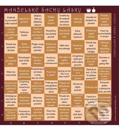 Spoločenská hra: Manželské šachy lásky (hnedé) (). Spoločenská hra: Manželské šachy lásky (hnedé) ().
