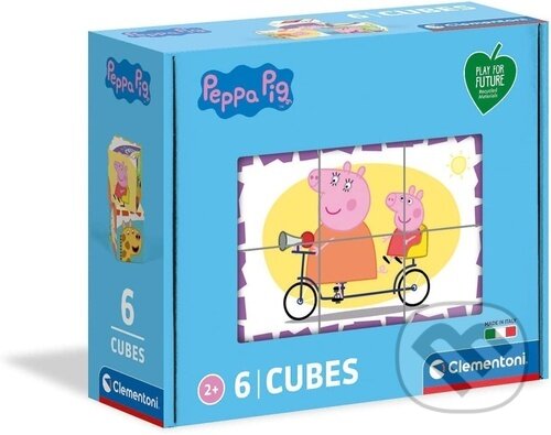 Společenská hra: Obrázkové kostky Prasátko Peppa (Clementoni). Clementoni, 2023 Společenská hra: Obrázkové kostky Prasátko Peppa (Clementoni). Clementoni, 2023