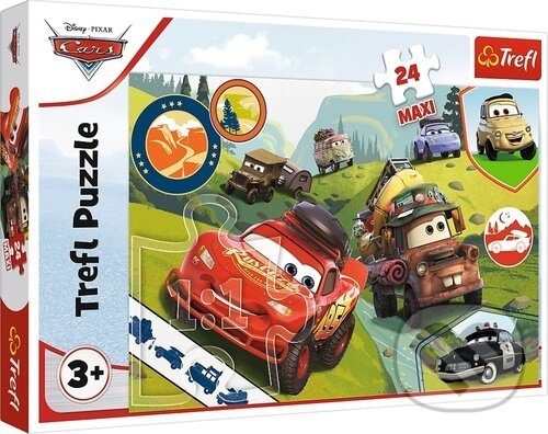 Puzzle: Auta 3 Šťastná auta MAXI (Trefl). Trefl, 2023 Puzzle: Auta 3 Šťastná auta MAXI (Trefl). Trefl, 2023