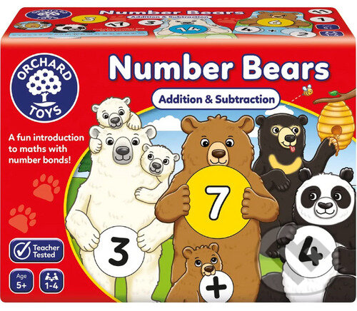 Společenská hra: Počítej s medvědy (Orchard Toys). Orchard Toys, 2023 Společenská hra: Počítej s medvědy (Orchard Toys). Orchard Toys, 2023