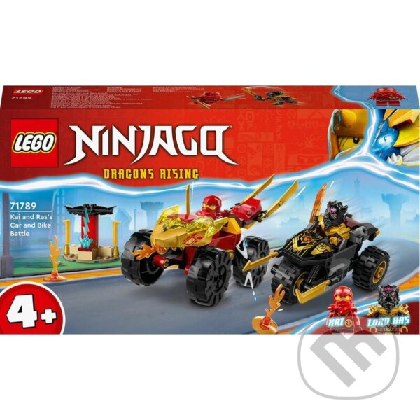 LEGO® NINJAGO® 71789 Kai a Ras v súboji auta s motorkou, LEGO, 2023