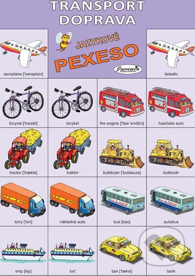 Jazykové pexeso: Transport / Doprava (Juvenia Education Studio). Juvenia Education Studio, 2015 Jazykové pexeso: Transport / Doprava (Juvenia Education Studio). Juvenia Education Studio, 2015