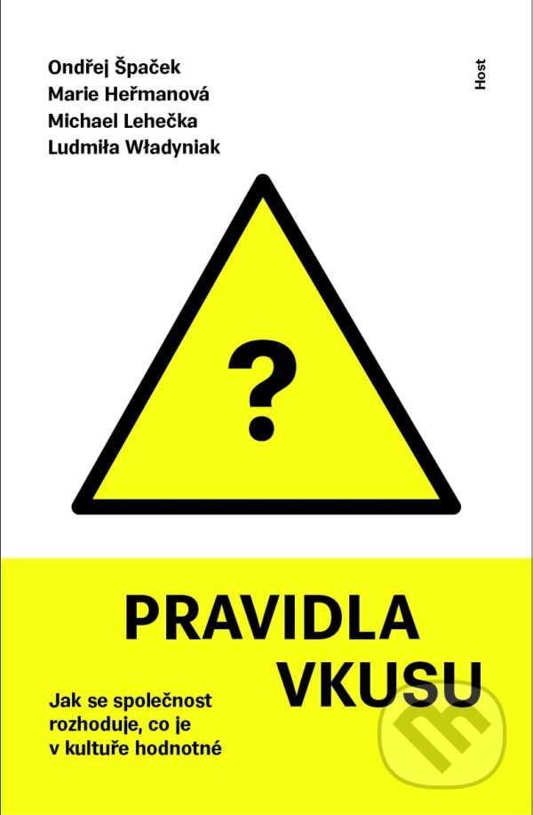 Kniha: Pravidla vkusu (Ludmila Wladyniak, Marie Heřmanová, Michal Lehečka a Ondřej Špaček). Host, 2024 Kniha: Pravidla vkusu (Ludmila Wladyniak, Marie Heřmanová, Michal Lehečka a Ondřej Špaček). Host, 2024
