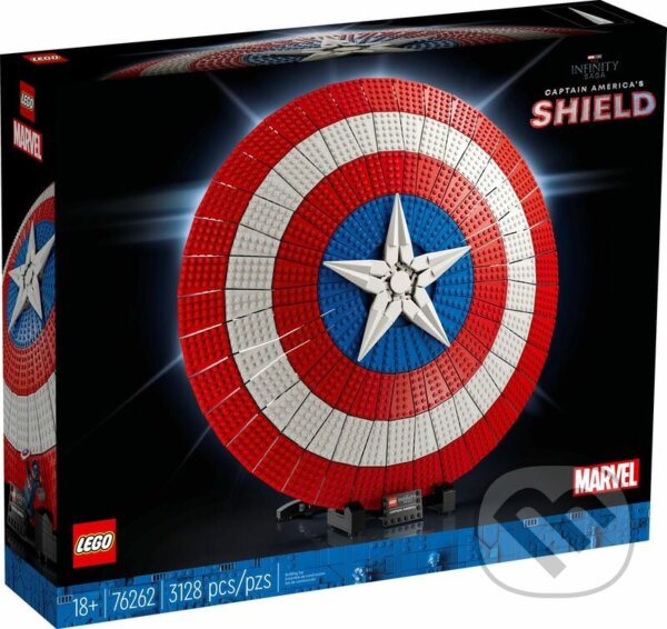 Spoločenská hra: LEGO® Marvel 76262 Štít Kapitána Ameriky (LEGO). LEGO, 2023 Spoločenská hra: LEGO® Marvel 76262 Štít Kapitána Ameriky (LEGO). LEGO, 2023