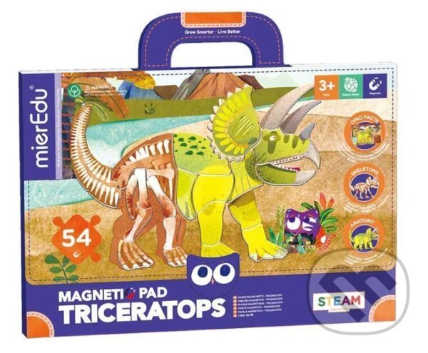 Spoločenská hra: MierEdu Magnetická tabulka Dinosauři - Triceratops (MierEdu). MierEdu, 2023 Spoločenská hra: MierEdu Magnetická tabulka Dinosauři - Triceratops (MierEdu). MierEdu, 2023