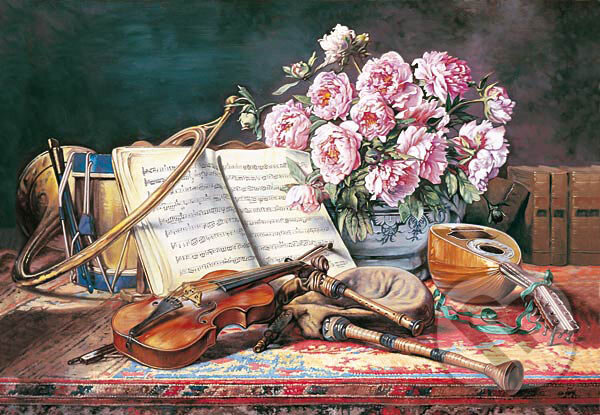 Puzzle: Kópia: Večná hudba (Charles Antoine J. Loyeux). Castorland, 2005 Puzzle: Kópia: Večná hudba (Charles Antoine J. Loyeux). Castorland, 2005