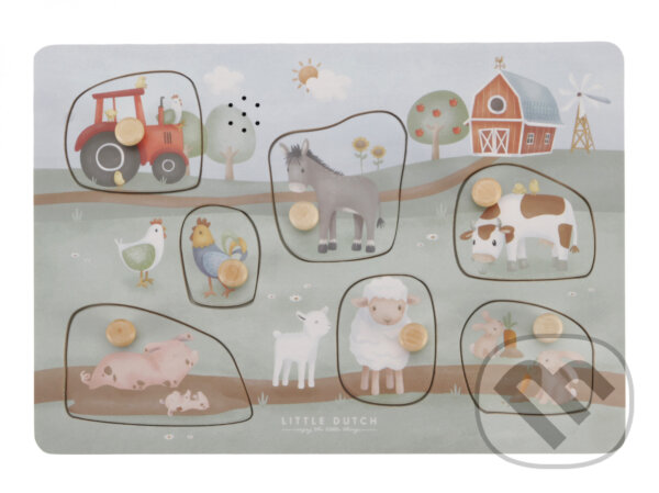 Puzzle: Vkladacie puzzle so zvukom Farma (Little Dutch). Little Dutch, 2023 Puzzle: Vkladacie puzzle so zvukom Farma (Little Dutch). Little Dutch, 2023