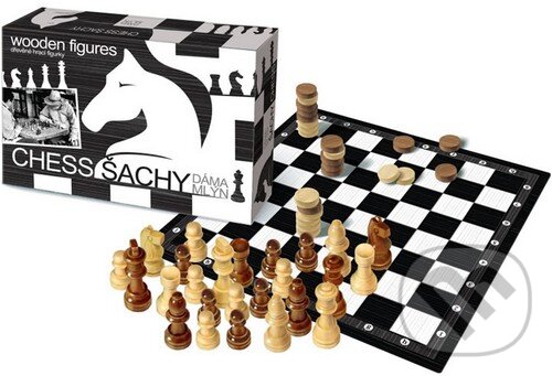 Společenská hra: Šachy, Dáma, Mlyn hra (Bonaparte). Bonaparte, 2016 Společenská hra: Šachy, Dáma, Mlyn hra (Bonaparte). Bonaparte, 2016