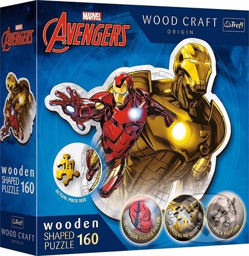 Puzzle: Wood Craft Origin puzzle Odvážný Iron Man (Trefl). Trefl, 2023 Puzzle: Wood Craft Origin puzzle Odvážný Iron Man (Trefl). Trefl, 2023