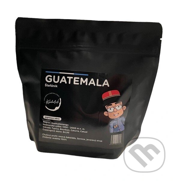 Kávy a čaje: Káva Štefánik Guatemala (Kávoholik). Kávoholik, 2023 Kávy a čaje: Káva Štefánik Guatemala (Kávoholik). Kávoholik, 2023