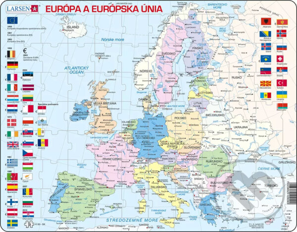 Puzzle: Európa a EÚ slovensky K63 (Larsen). Larsen, 2020 Puzzle: Európa a EÚ slovensky K63 (Larsen). Larsen, 2020
