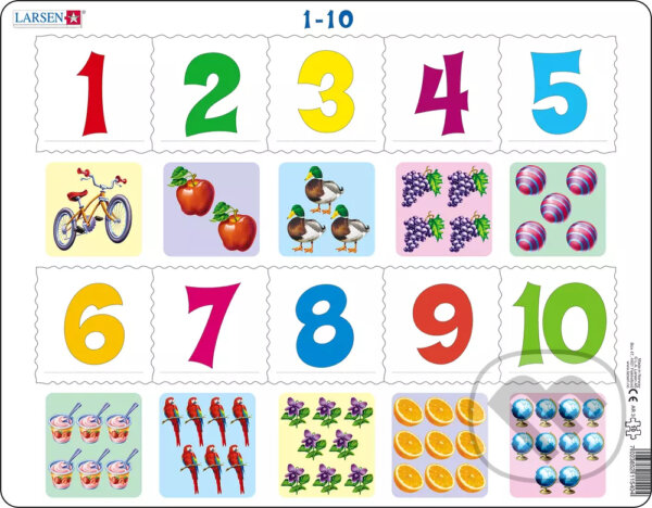Puzzle: 1-10 Obrázky a číslice AR3 (Larsen). Larsen, 2020 Puzzle: 1-10 Obrázky a číslice AR3 (Larsen). Larsen, 2020